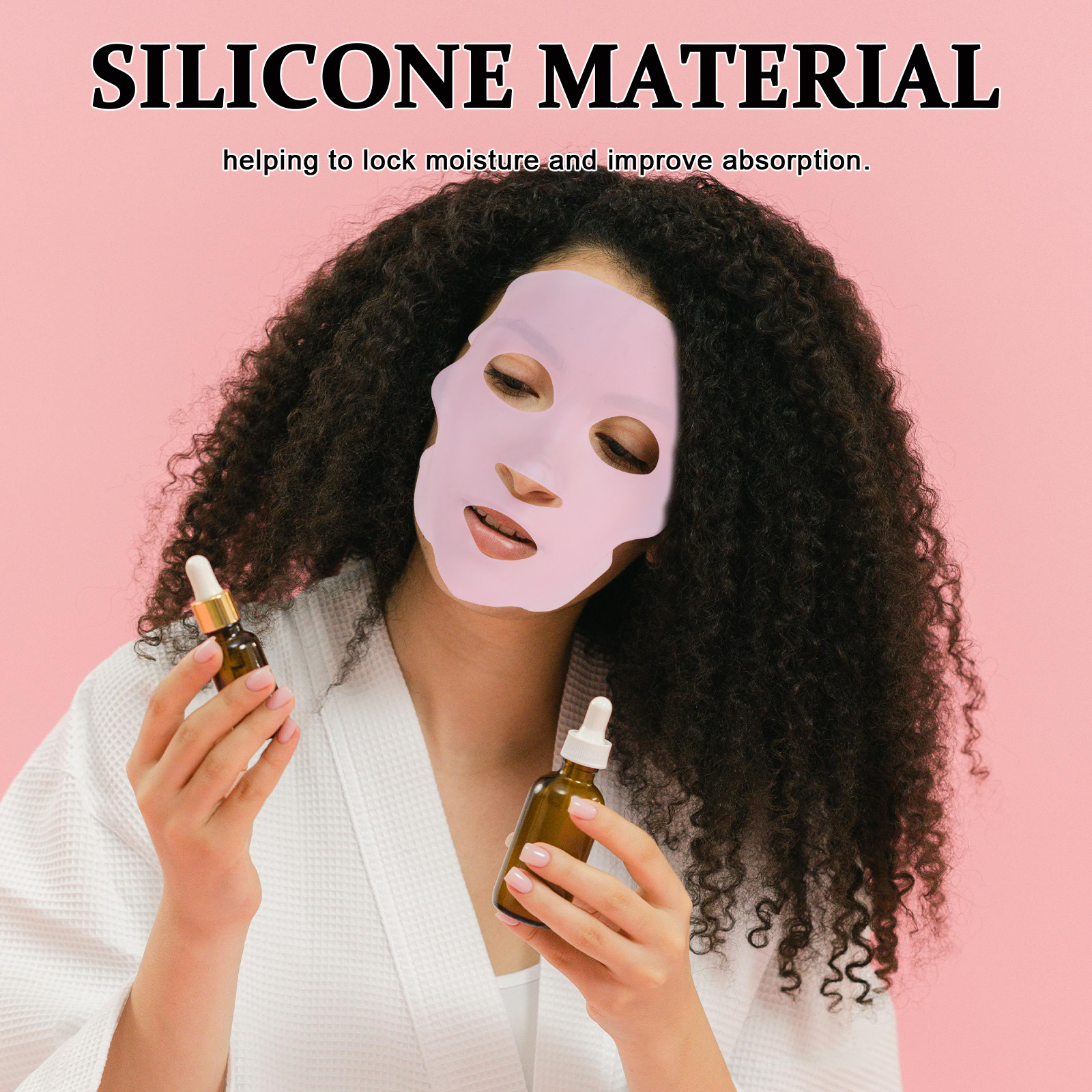 Face Mask Silicone - 2Pcs Reusable Silicone Face Mask Cover