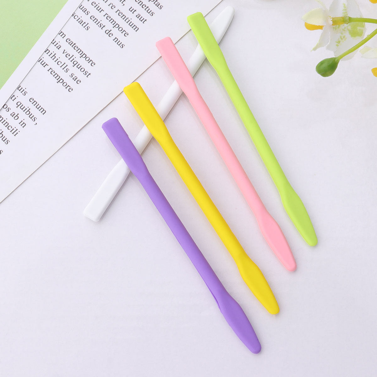 Face Mask Silicone - 5Pcs Silicone Face Mask Stirring Rod