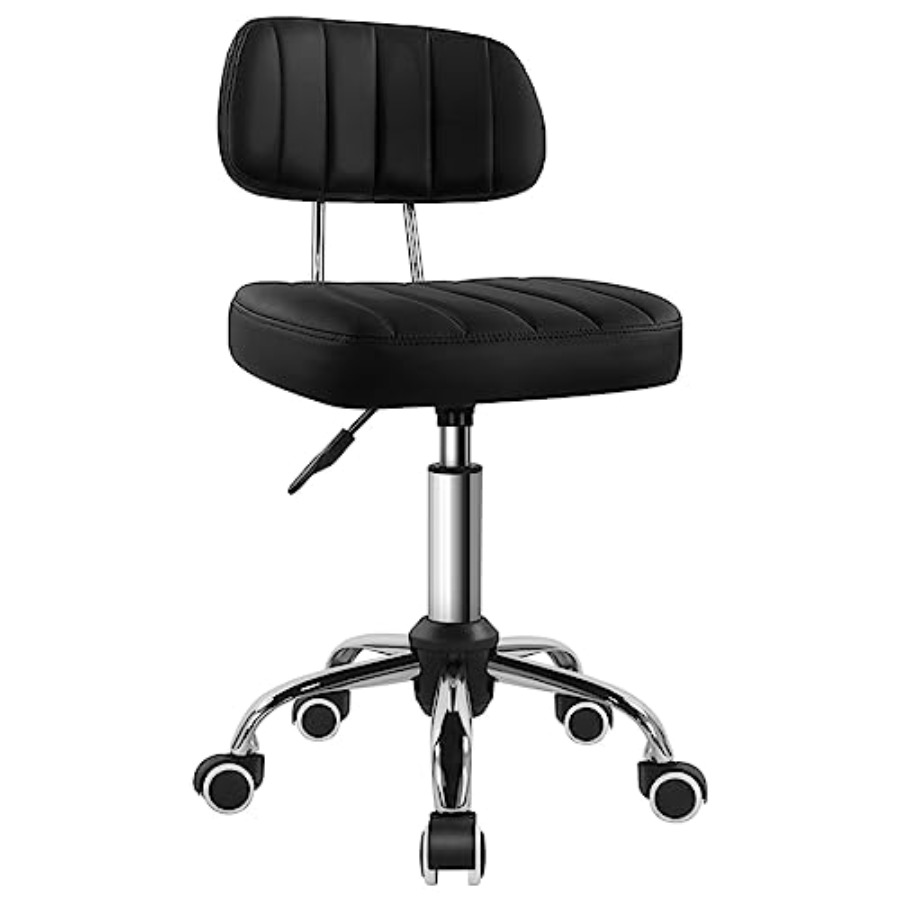 Spa & Wellness Retreat - Square Swivel Stool with Wheel for