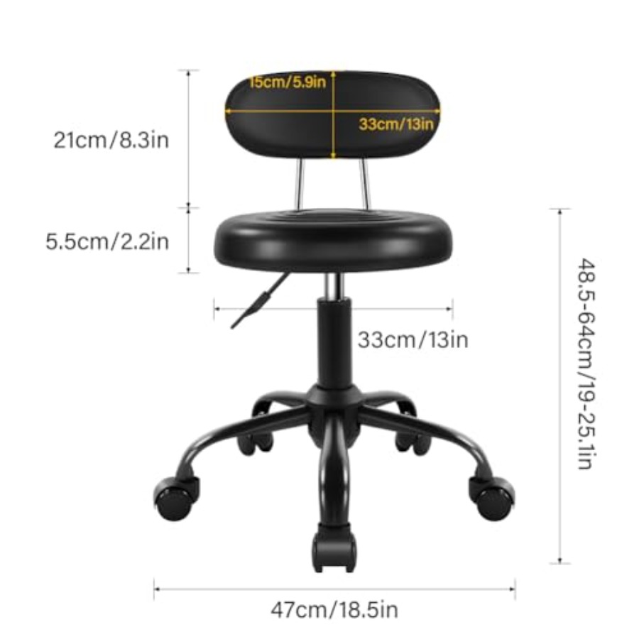 Rolling Stool with Wheels Swiv – Spa & Wellness Retreat recenzja i cena