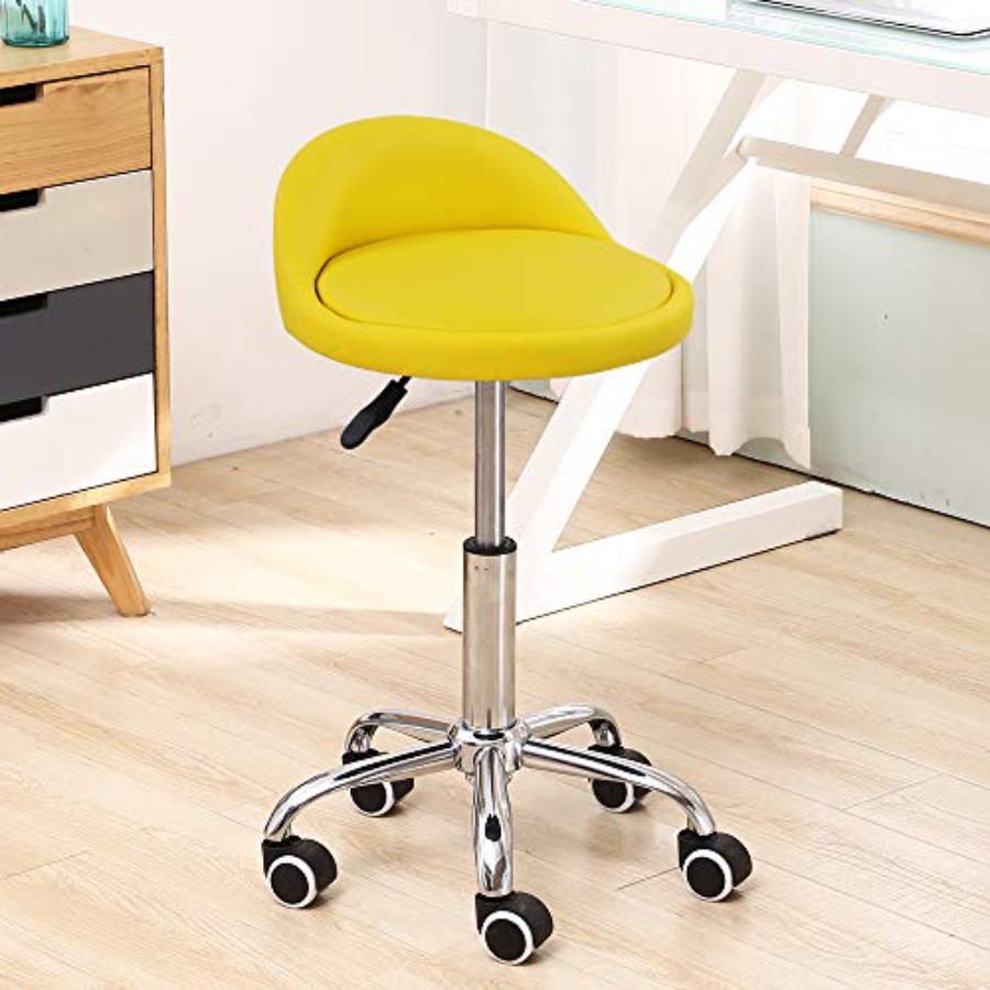PU Leather Round Rolling Stool – Spa & Wellness Retreat recenzja i cena