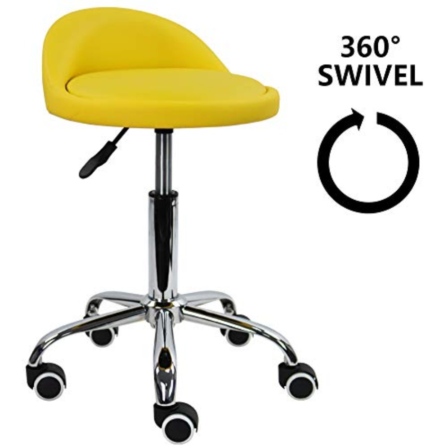 PU Leather Round Rolling Stool – Spa & Wellness Retreat recenzja i cena