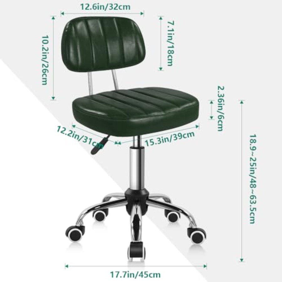 Square Swivel Stool with Wheel – Spa & Wellness Retreat recenzja i cena