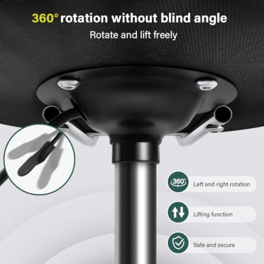 Square Swivel Stool with Wheel – Spa & Wellness Retreat recenzja i cena