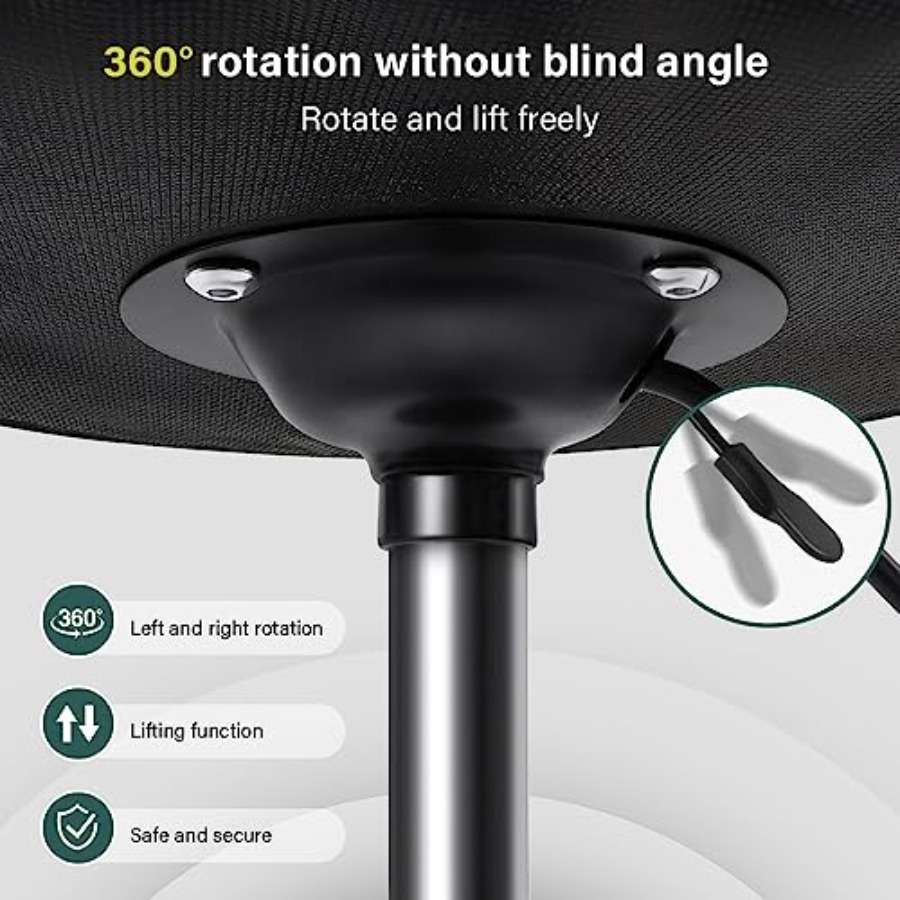 Square Swivel Stool with Wheel – Spa & Wellness Retreat recenzja i cena