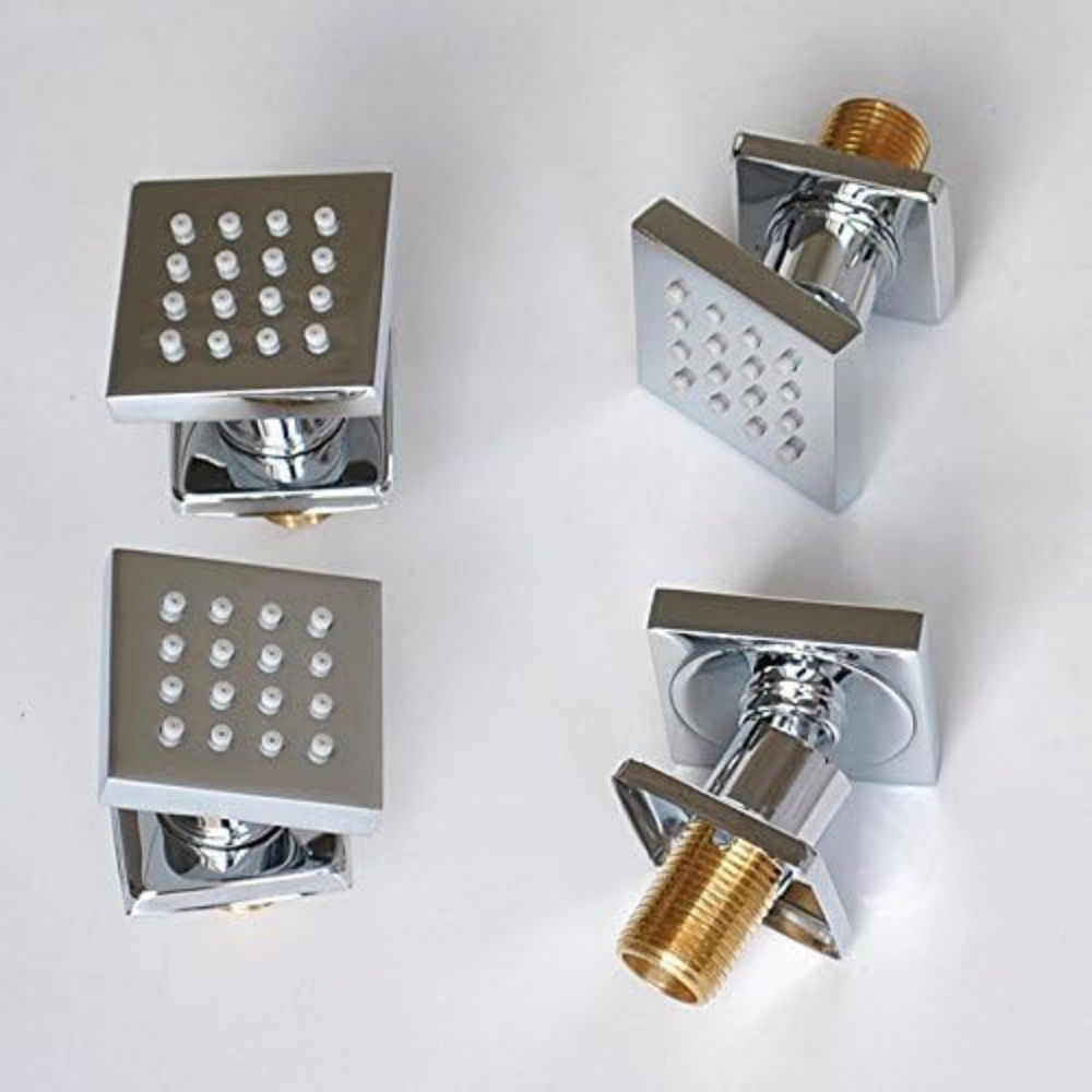 4 Pcs Square Solid Brass Showe – Spa & Wellness Retreat recenzja i cena