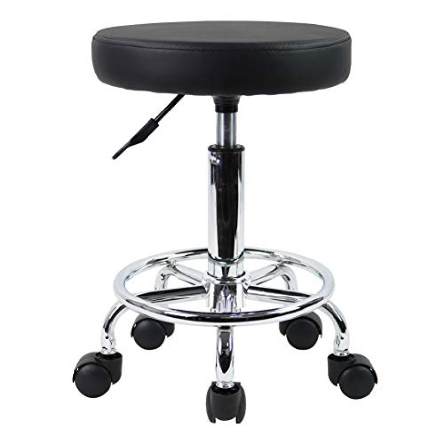 PU Leather Round Rolling Stool – Spa & Wellness Retreat recenzja i cena