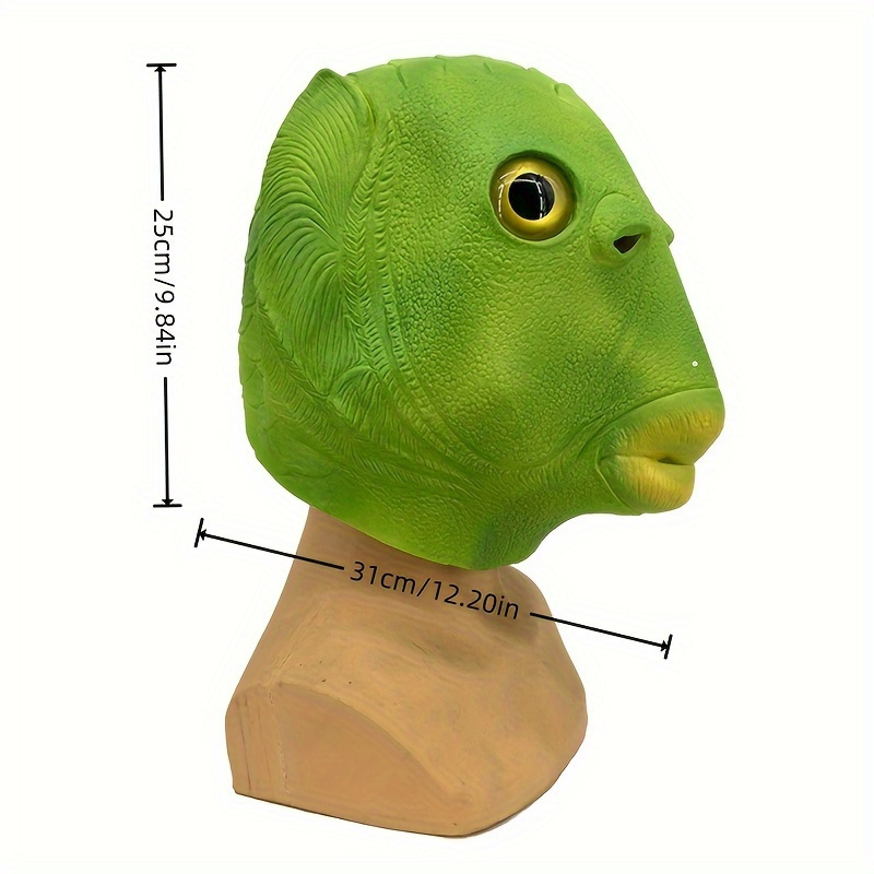 1pc Funky Green Fish Head Mask – Face Mask Silicone recenzja i cena